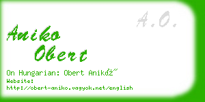 aniko obert business card